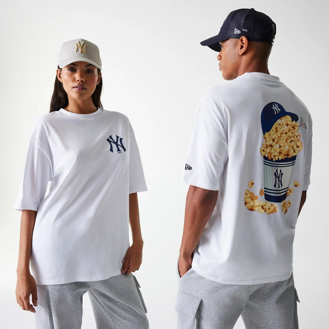 New York Yankees MLB Food Graphic White Oversized póló - Sportmania.hu