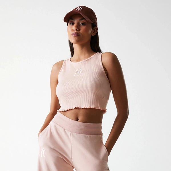 New York Yankees Womens MLB Rib Pastel Pink Rib Tank Top - Sportmania.hu
