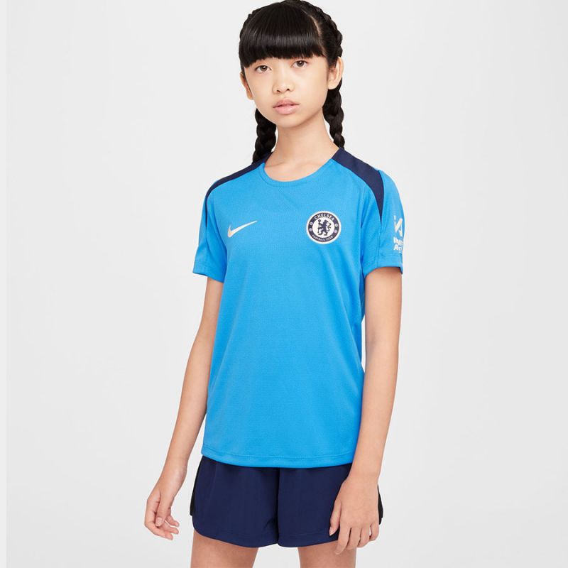 Nike Chelsea FC Strike SS Top Jr Futball mez, gyerek gyerek Póló FN9856-436