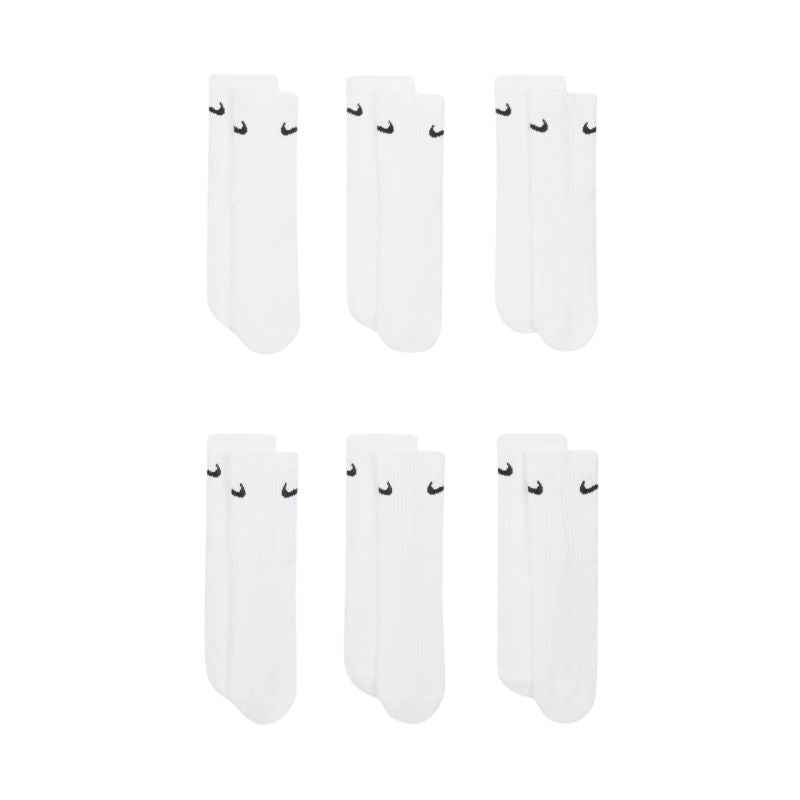 Nike Everyday Cush Crew Kids Socks 6 Pairs fehér zokni