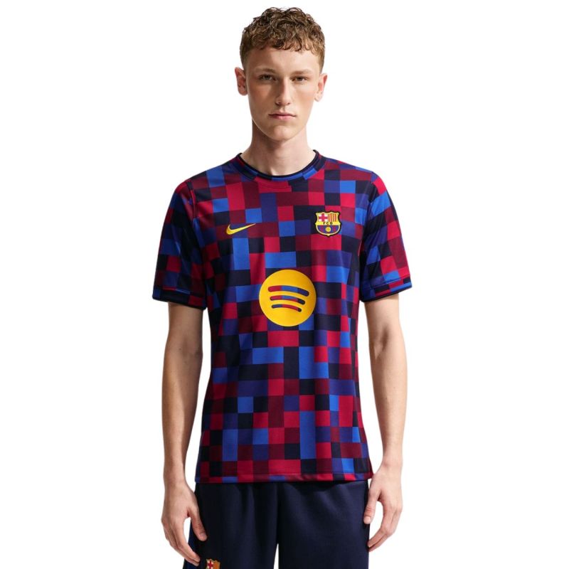 Nike FC Barcelona Home Men's T-Shirt Navy Blue and bordó férfi II1667621