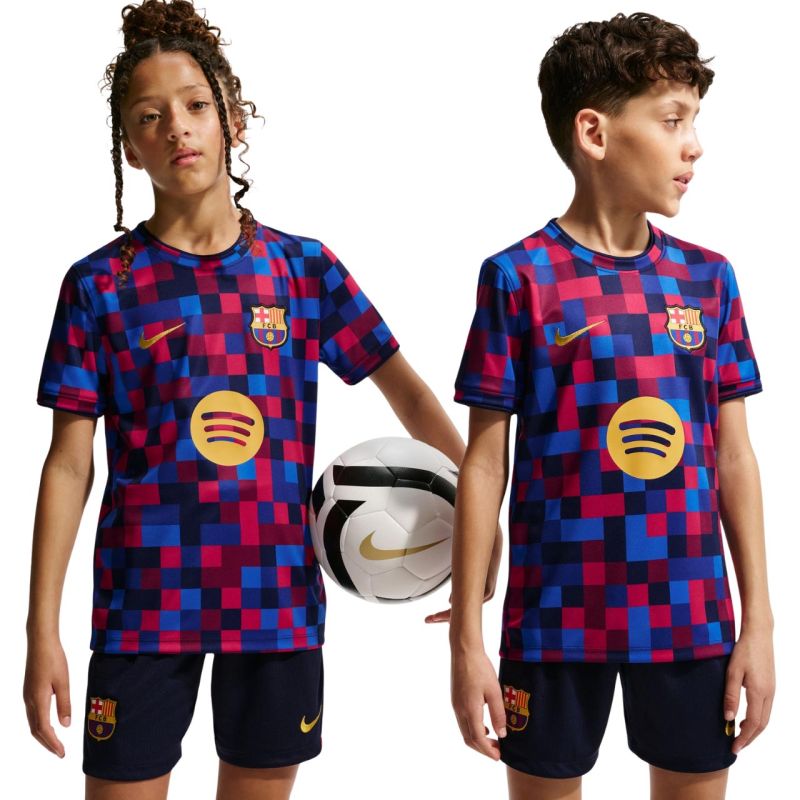 Nike FC Barcelona Kids' T-Shirt Burgundy and kék gyerek póló
