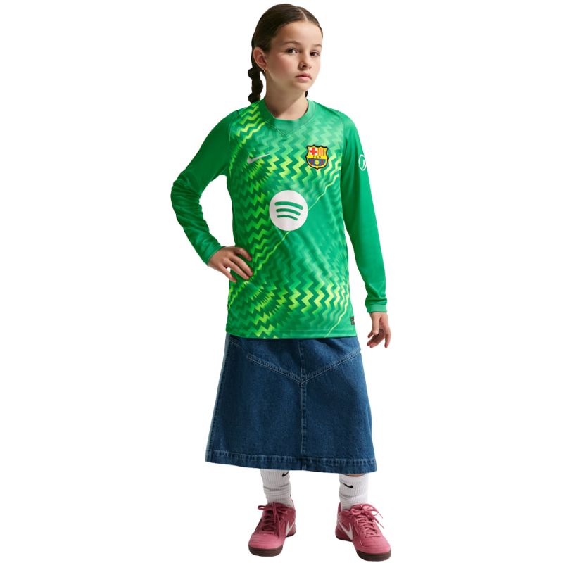 Nike FC Barcelona Stadium Goalkeeper 2026/27 Kids' Jersey Green zöld gyerek II3610324 Kapusmez