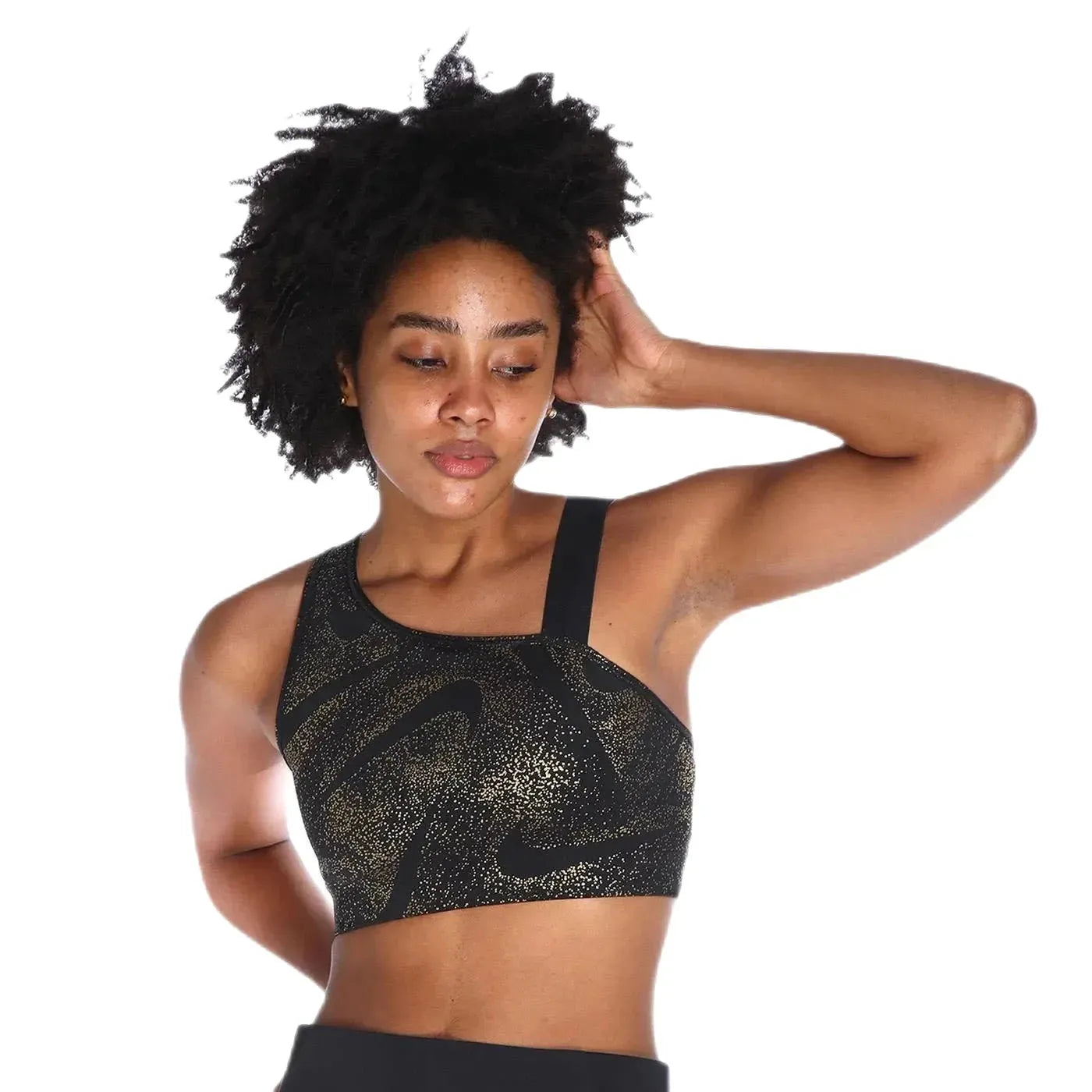 Nike_ Nike Swoosh-Women\'s Medium-Support Asymmetrical Non-Padded Sports Bra Sportmelltartó - Sportmania.hu