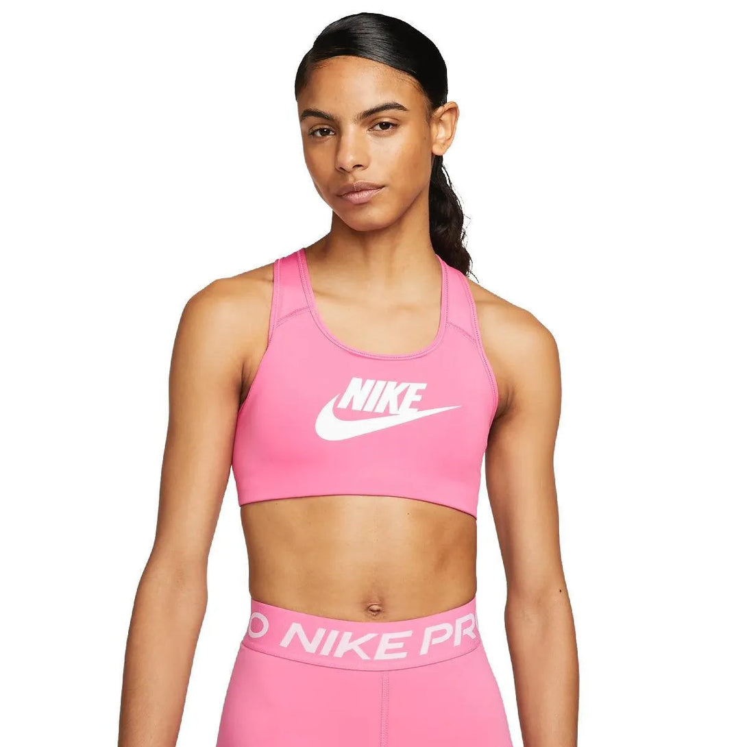 Nike_ Nike Swoosh-Women\'s Medium-Support Graphic Sports Bra Sportmelltartó