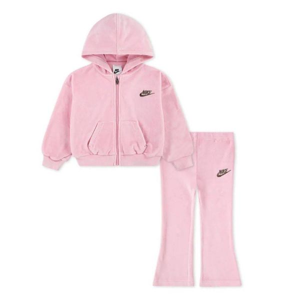 Nike_ Nkg Velour Flare Set(Haddad) gyerek Melegítő rózsaszín