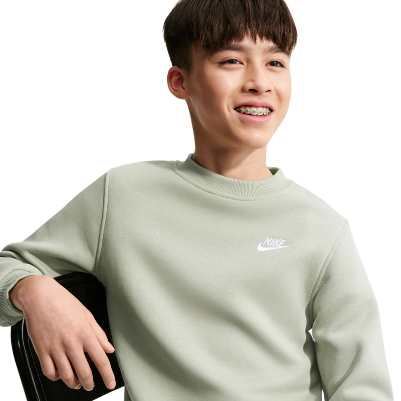 Nike Sportswear Club Fleece Kids' Sweatshirt Light zöld gyerek pulóver