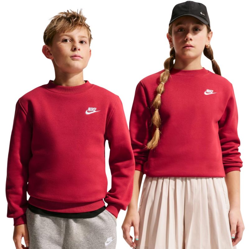 Nike Sportswear Club Fleece Kids' Sweatshirt piros gyerek pulóver