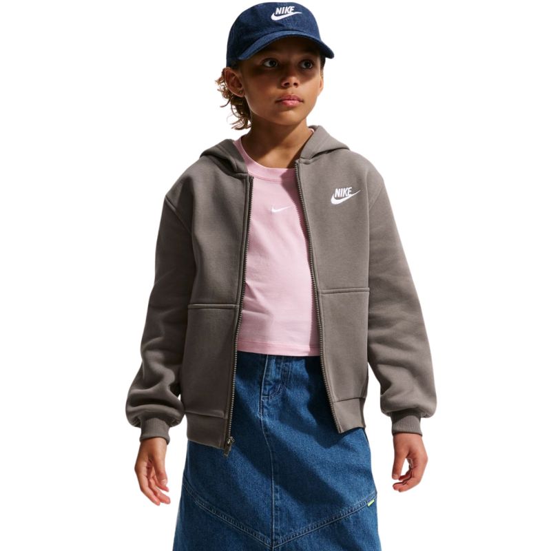 Nike Sportswear Club Fleece Kids' Sweatshirt szürke gyerek pulóver FD3004289