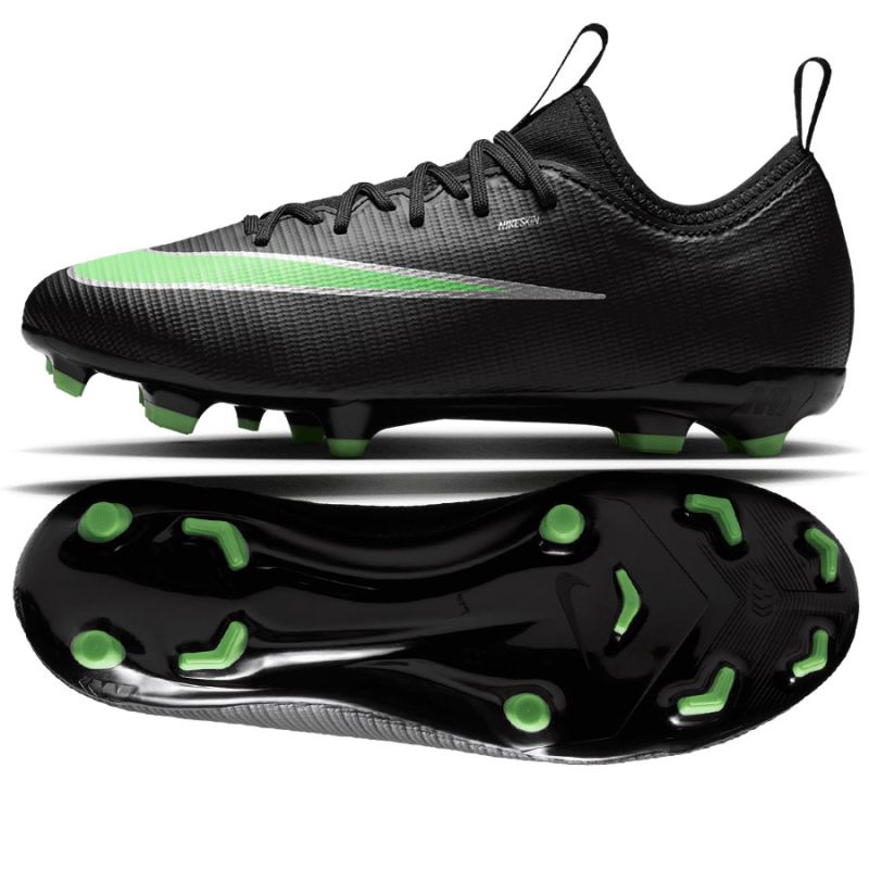 Nike Zoom Mercurial Vapor 17 Academy FG/MG Football Boots gyerek focicipő, fekete