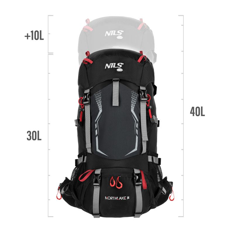 Nils Extreme Nc1993 Northlake Black Tourist Backpack 30l+10 Nils Camp fekete hátizsák