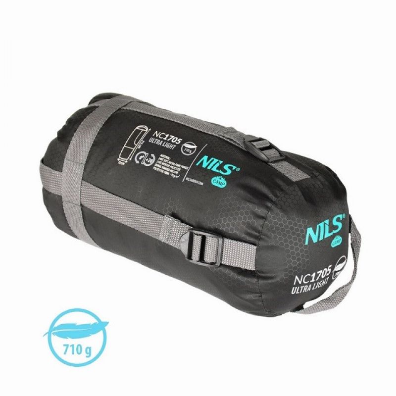 Nils Extreme NILS CAMP NC1705 Ultra Light Sleeping Bag Black and menta hálózsák