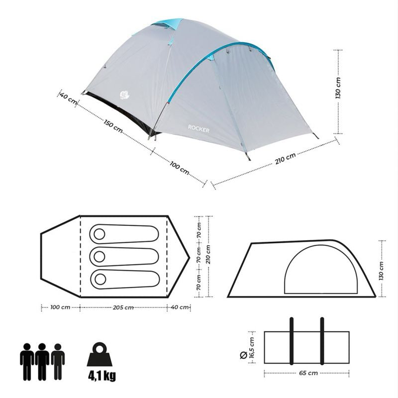 Nils Extreme NILS CAMP ROCKER NC6013 3-person tent