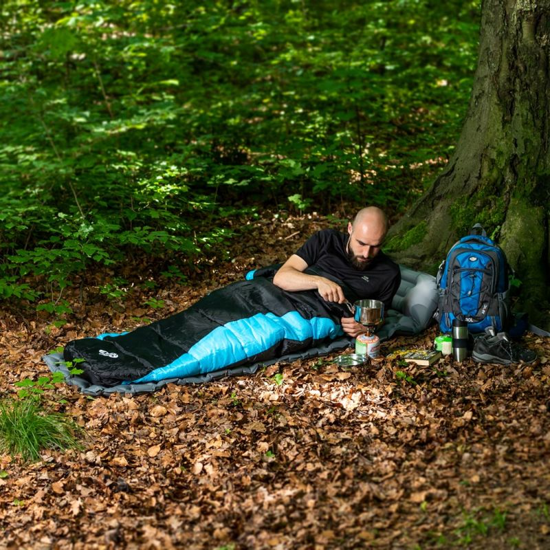 Nils Extreme NILS CAMP Sleeping Bag Black and kék hálózsák