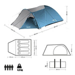 Nils Extreme NILS CAMP trekker NC6012 camping tent blue-gray szürke Kemping felszerelés