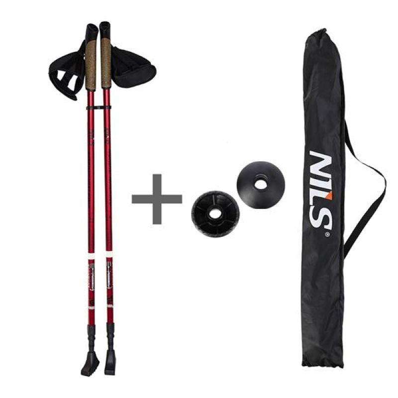 Nils Extreme Nordic Walking poles NW802 piros