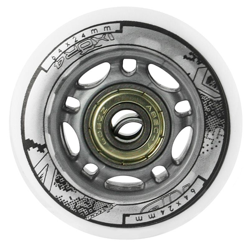PU 64x24 82A WHITE (4 pcs.) + ABEC-7 (8 pcs.) NILS EXTREME SET