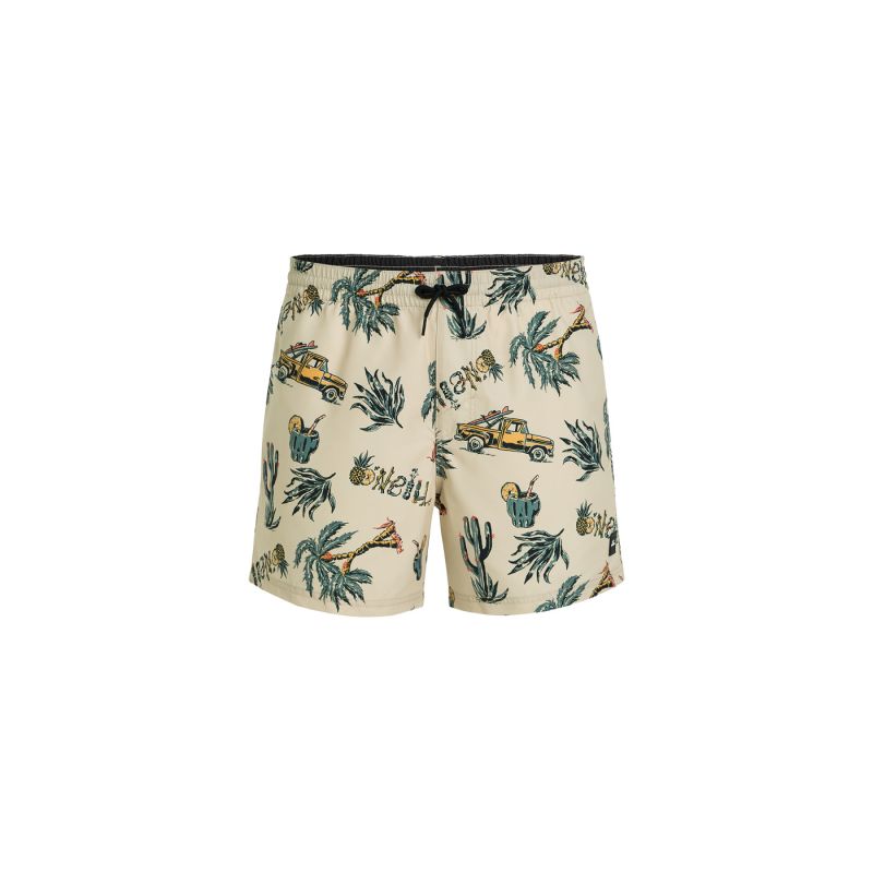 O'Neill Mix&Match Cali Print 15'' Swim bézs shorts, swimming shorts férfi