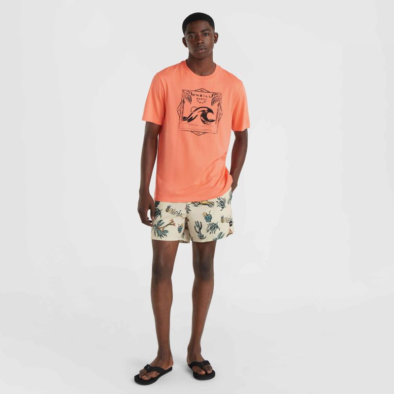 O'Neill Mix&Match Cali Print 15'' Swim bézs shorts, swimming shorts férfi