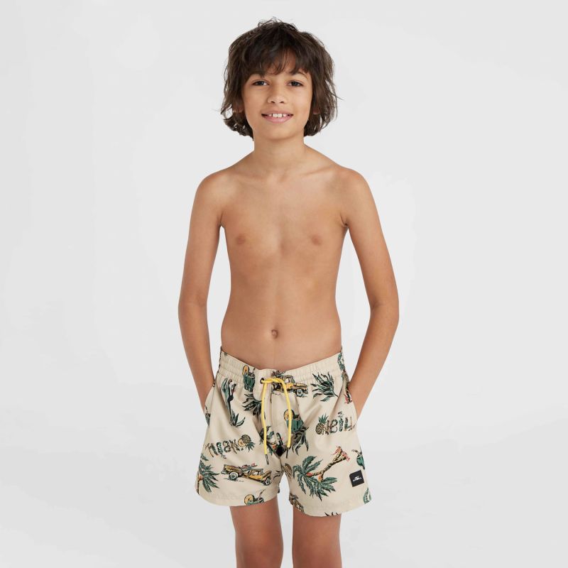 O'Neill O'Neil Mix & Match Cali Print 13'' Swim Jr gyerek bézs shorts, swimming shorts