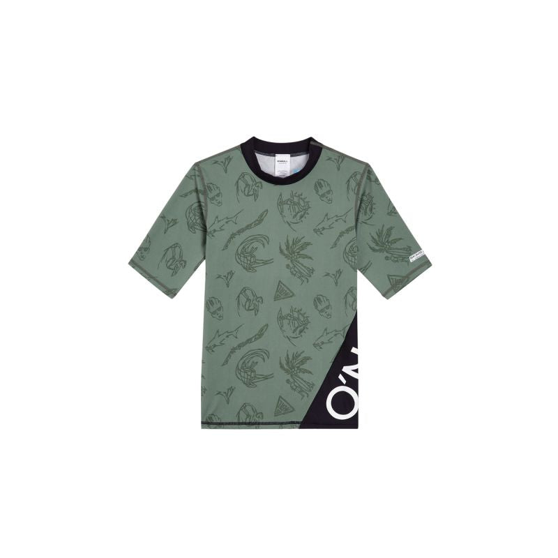 O'Neill UV Mix & Match Cali First 13'' Swim Shortscrazy Skin Jr T-shirt zöld gyerek póló