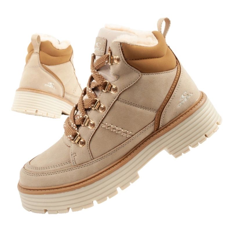 O'Neill winter boots women's hiking boots ankle boots insulated fashionable beige brown bézs cipő női