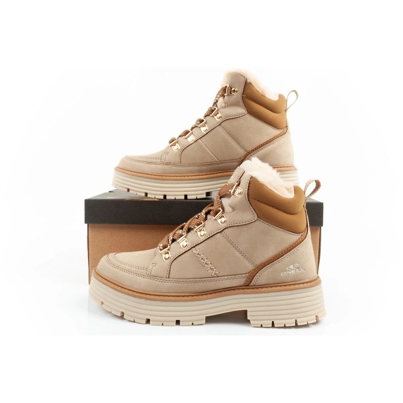 O'Neill winter boots women's hiking boots ankle boots insulated fashionable beige brown bézs cipő női
