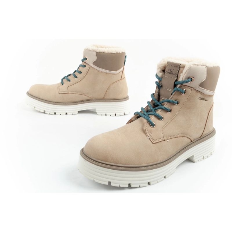 O'Neill winter boots women's hiking boots ankle boots insulated fashionable beige white bézs cipő női