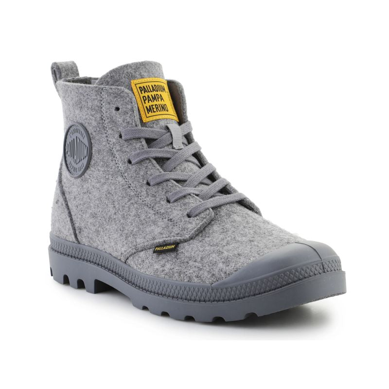 Palladium Pampa Hi Merino shoes Gray Utcai unisex 74377-027-M