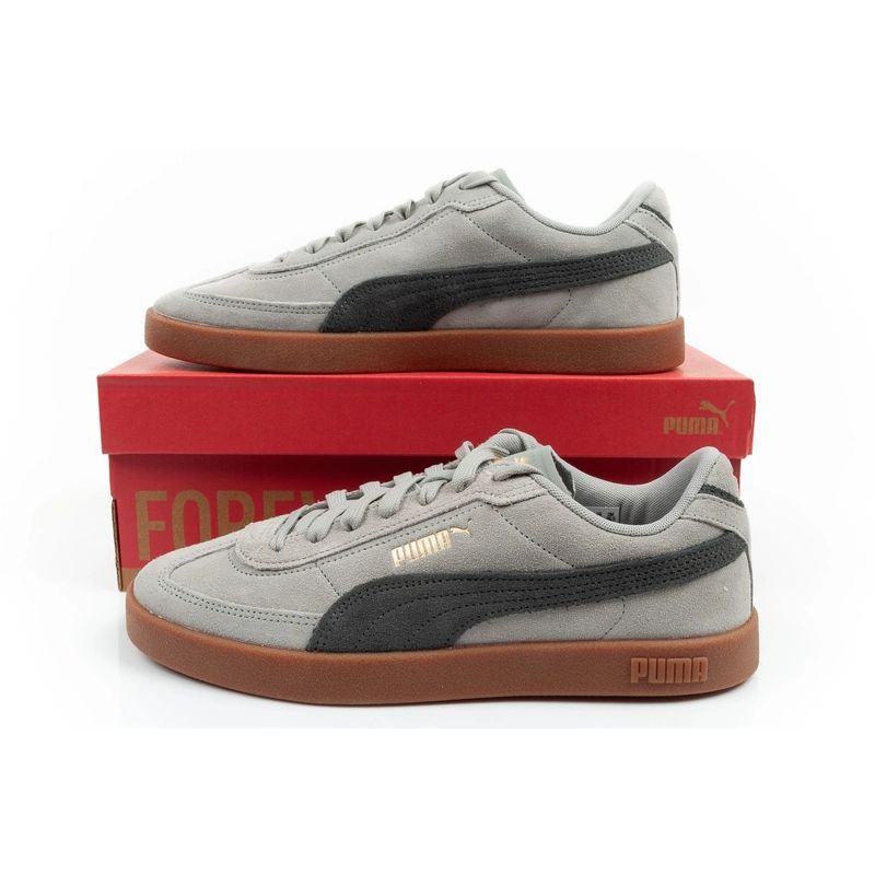 Puma Club II Era men's sports shoes, leather sneakers, szürke férfi utcai cipő 40071715