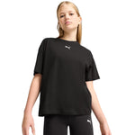 Puma Ess Centered Cat Logo Boxy Tee for Kids 685131 fekete gyerek póló 68513101