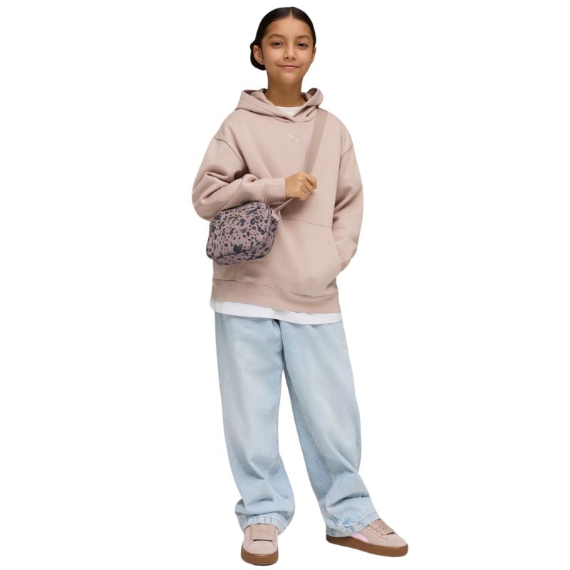 Puma ESS Centered Cat Logo Relaxed Hoodie for Kids Pink 692973 rózsaszín gyerek kapucnis pulóver