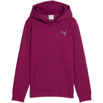 Puma ESS Elevated Hoodie FL fuchsia 694701 gyerek kapucnis pulóver