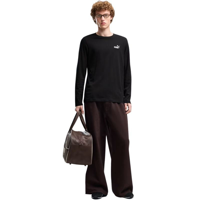 Puma ESS No. 1 Logo Longsleeve Tee Black 682546 fekete férfi hosszú ujjú póló 68254601