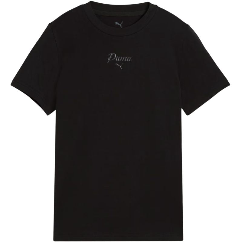 Puma Ess Script Tee Kids’ T-Shirt Black 692542 fekete gyerek póló 69254201