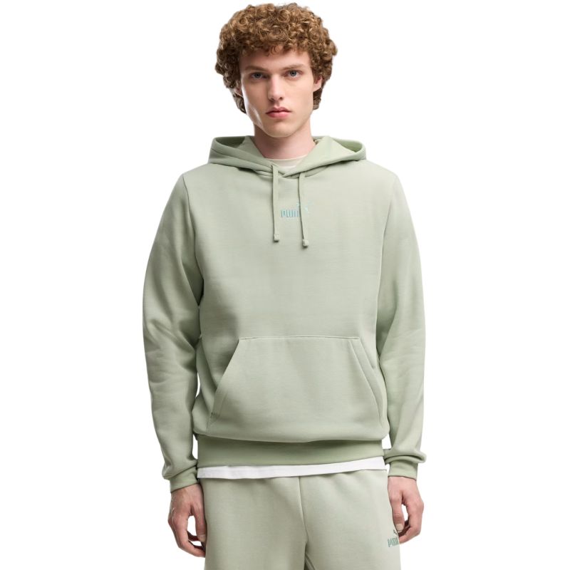 Puma ESS Small No.1 Logo Men’s Hoodie light 692914 férfi kapucnis pulóver, zöld
