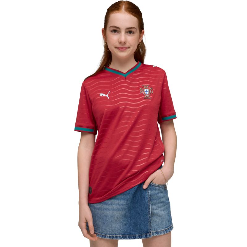 Puma FPF Portugal Home Jersey Replica Club T-shirt 783281 gyerek póló, piros