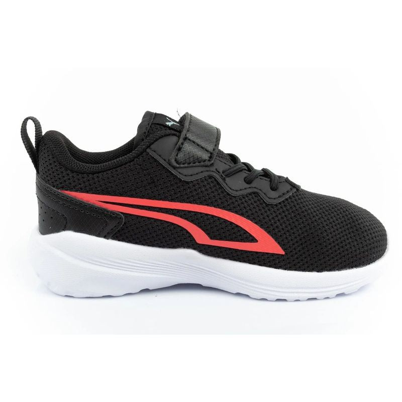 Puma Kids' All-Day Sports Sneakers with Hook-and-Loop Fastener, and Comfortable gyerek utcai cipő, fekete
