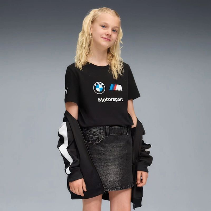 Puma Kids’ BMW MMS Sports T-Shirt – Lightweight and Comfortable gyerek póló, fekete