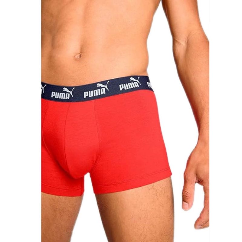 Puma men's boxer briefs 2-Pack red comfortable cotton szürke férfi alsónemű