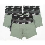 Puma Men's Boxer Briefs 9-Pack Black Gray Comfortable Cotton khaki férfi alsónemű