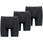 Puma Men's Boxer Briefs Long 3-Pack Comfortable fekete férfi alsónemű