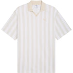 Puma Men's Class Relaxed Pinnacle póló T-shirt white and beige 692069 bézs férfi galléros póló 69206902