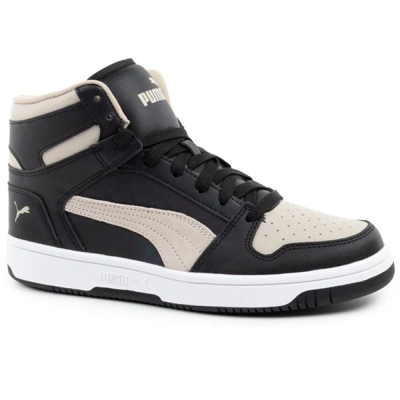 Puma men’s Rebound Layup sport sneakers, stylish high-top férfi utcai cipő, fekete