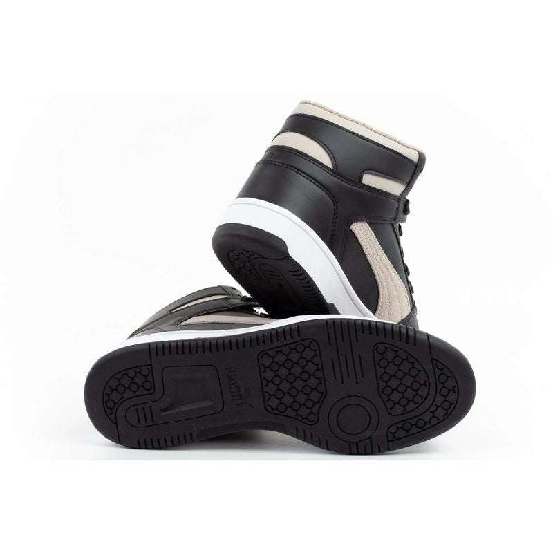 Puma men’s Rebound Layup sport sneakers, stylish high-top férfi utcai cipő, fekete
