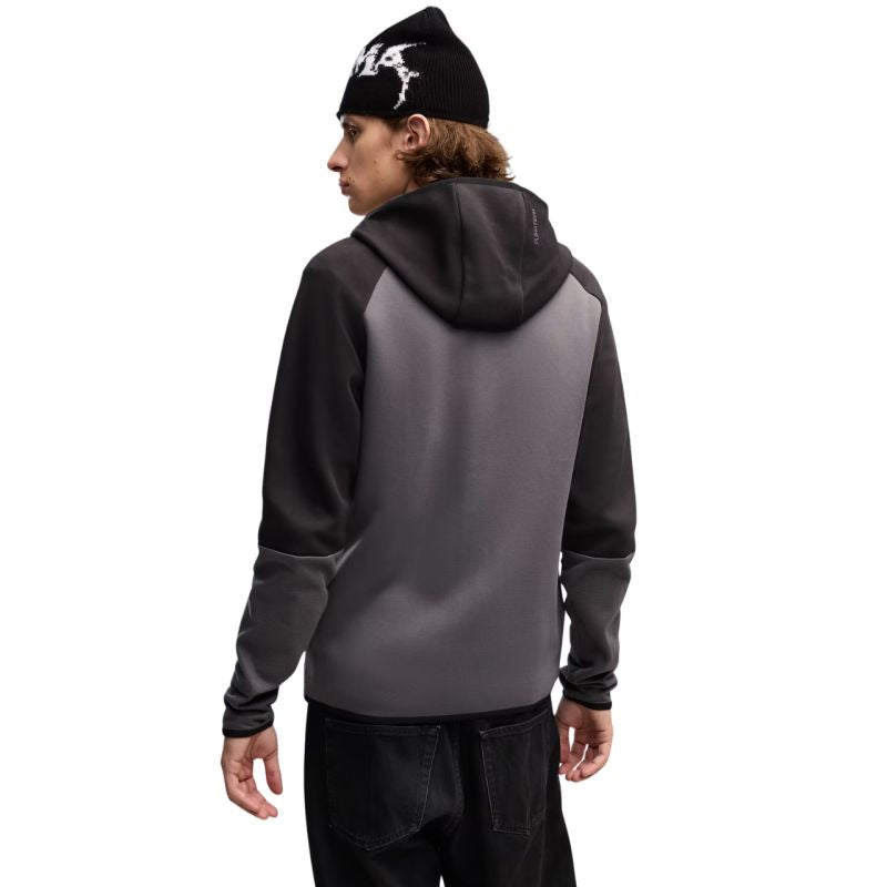 Puma Men’s Tech Slim Elevated black-grey hoodie 693951 férfi kapucnis pulóver, szürke