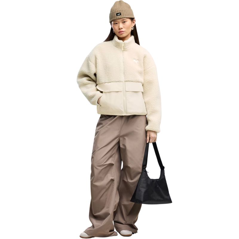Puma Re:Fibre Sherpa Women’s Cream 694567 női dzseki, bézs