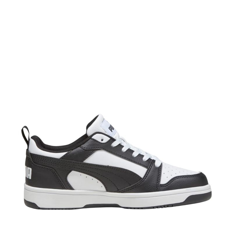 Puma Rebound V6 Lo Mid kids' white and black gyerek Cipő 39383301