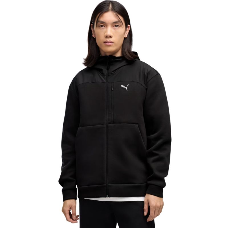 Puma Tech Material Mix Hoodie, 694490 férfi kapucnis pulóver, fekete