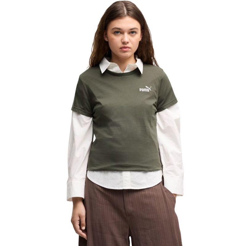 Puma Women's ESS Small No.1 Logo Tee(s) 682373 khaki női póló 68237369